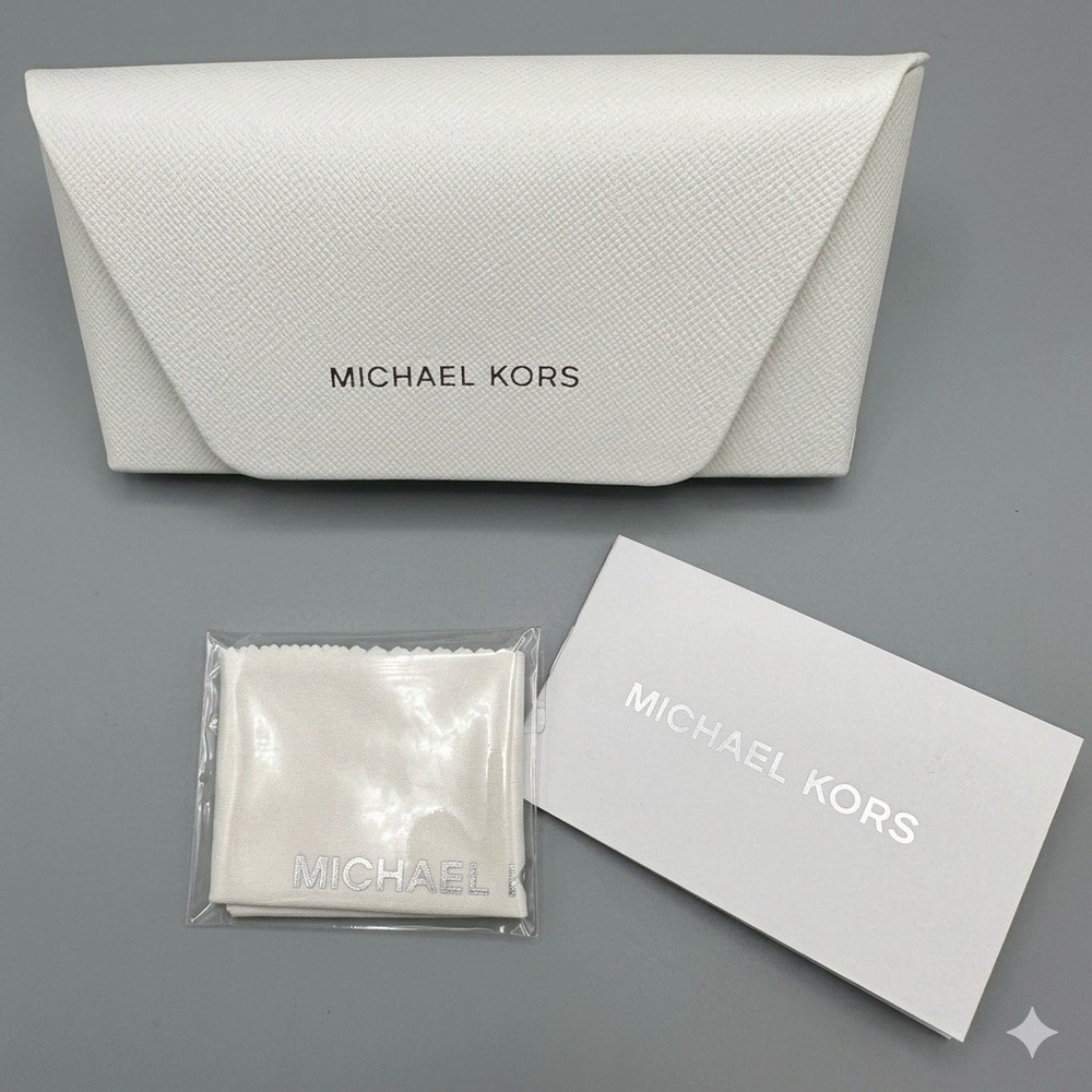 NEW MICHAEL KORS WHITE AUTHENTIC EYEWEAR EYEGLASSES GLASSES CASE CLOTH COA